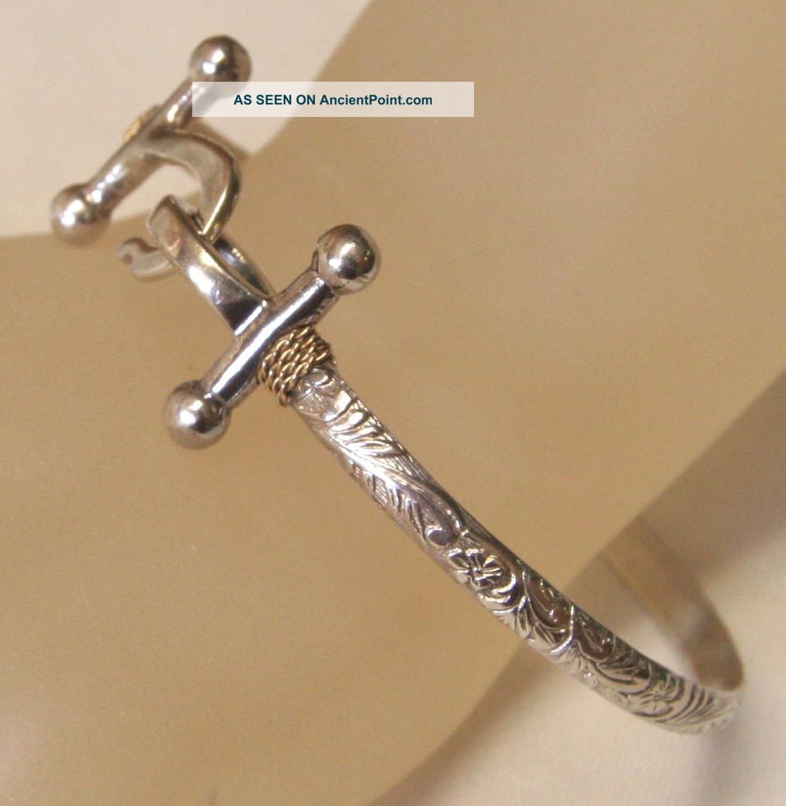 Sterling 14k Armada Maritime Hook Bracelet Shipwreck Santa Margarita Fisherman Other photo