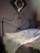 Restored Antique Iron Bed Raised W/extended Rails To Queen 1800-1899 photo 2