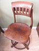 Sikes Vintage Switchboard Operator Chair Rare Industrial Factory Loft Stool B 1900-1950 photo 9