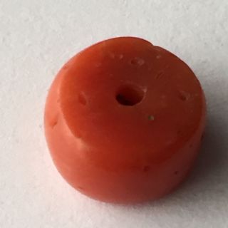 Antique Salmon Red Coral Chinese Bead Natural Tibet Collection 19 photo