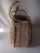 Rare Antique Handmade Straw Handle Bag 1 Primitives photo 1