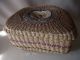 Rare Antique Handmade Straw Handle Bag 1 Primitives photo 3