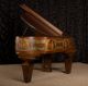 Antique Heintzman Prairie / Craftsman Style Oak Grand Piano.  See & Hear Video Keyboard photo 2