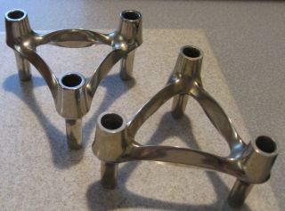 2 Mid - Century Nagel Modern Stacking Candle Holder System Bmf Design From Germany photo