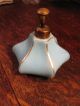Irice French Blue Art Deco Glass Perfume Bottle With Gold Edges 1940 ' S Perfume Bottles photo 1