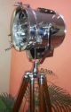 Designer Nautical Royal Vintage Chrome Tripod Spot Studio Marine Floor Lamp Telescopes photo 1