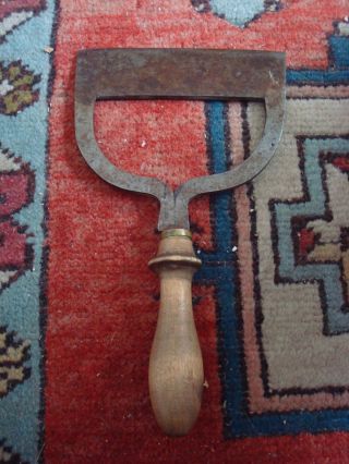 Antique 1800s Folk Art Wrought Iron Food Meat Chopper Scandinavian Sweden photo