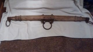 Wood,  Large 44in Antique Horse Yoke With 3 Rings photo