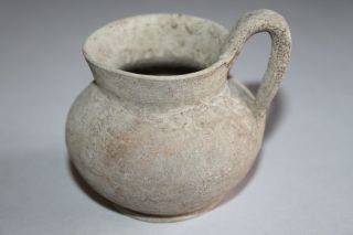 Ancient Greek Pottery Unglazed Olpe 3rd Century Bc Wine Cup photo