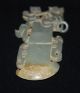 Rare Chinese Han Dy Old Jade Carved Person Ride Animal Axe Figure L 12.  0 Cm Other photo 11