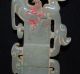 Rare Chinese Han Dy Old Jade Carved Person Ride Animal Axe Figure L 12.  0 Cm Other photo 2