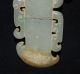 Rare Chinese Han Dy Old Jade Carved Person Ride Animal Axe Figure L 12.  0 Cm Other photo 3