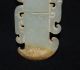 Rare Chinese Han Dy Old Jade Carved Person Ride Animal Axe Figure L 12.  0 Cm Other photo 7