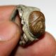 Roman Silver Emperor Carnelian Intaglio Ring With Brown Stone 200 Ad Roman photo 2