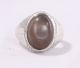 1930 Antique Handmade Sterling Silver Ring With Grey Onyx Stone (size 11) Near Eastern photo 2