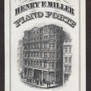 1870 ' S Henry F Miller Piano Forte Boston Factory Antique Advertising Trade Card photo