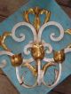 Iron Tole Italian Sconce Candle Gilt Ornate Italy Tag Present Chandeliers, Fixtures, Sconces photo 9