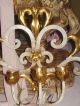 Iron Tole Italian Sconce Candle Gilt Ornate Italy Tag Present Chandeliers, Fixtures, Sconces photo 6