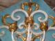 Iron Tole Italian Sconce Candle Gilt Ornate Italy Tag Present Chandeliers, Fixtures, Sconces photo 8