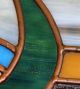 Antique Stained Glass Leaded (copper) Window Condition Cobalt Wow Pre-1900 photo 7