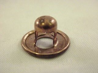 1915 The Duplex Copper Circular Button Stud Attachment Pat 7/27 Cj Haley & Co photo