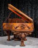 Custom Carved Blasius Antique Grand Piano Gothic Art Nouveau Neoclassical Style Keyboard photo 4
