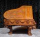 Custom Carved Blasius Antique Grand Piano Gothic Art Nouveau Neoclassical Style Keyboard photo 5