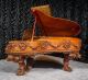 Custom Carved Blasius Antique Grand Piano Gothic Art Nouveau Neoclassical Style Keyboard photo 8