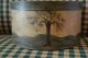 Earlythings Primitive Folk Art Hand Painted Sheep Paper Mache Box 9.  25 