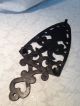 Antique Cast Iron Trivet Ornat With Hearts & Double Headed Peacock 8 1/4 Inches Trivets photo 3