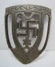 Antique Cast Iron Swastika Good Luck Trivet Early 1900s Era Hearthware Scroll Trivets photo 9