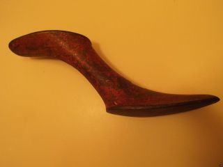Antique Cast Iron Shoe Last Shoemakers Cobbler Anvil Form Mold Tool Primitive photo