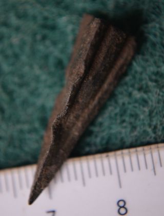 British Found Celtic Bronze Tri - Lobe Socketed Arrow Head,  500 Bc Late Bronze Age photo