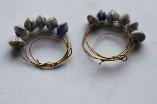 Ancient Roman Gold Ear Rings 1/2nd Century Ad photo