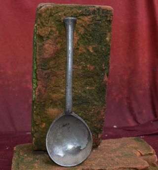 Authentic 16th Century Pewter Spoon With A Crowned Rose Mark The Low Country ' S photo