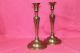 Colonial Style Antique Brass Candle Sticks Candlesticks Truley Awesome Metalware photo 2