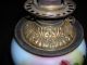Antique 1800s Victorian Fostoria Oil Lamp Gwtw Hand Painted Font,  Wick Lamps photo 3