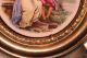 Brass Wall Hanging Plates W/ Art On Bone China Inlays Signed Metalware photo 4