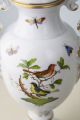 Herend Rothschild Bird Porcelain Big Urn Vase With Handles,  Mint Vases photo 3
