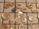 Antique Set 96 Hand Carved Button Pearl Sea Shell Sew Thru 1/2 