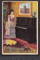 Estey Piano Co New York Ny Factory View Antique Victorian Advertising Trade Card Keyboard photo 1