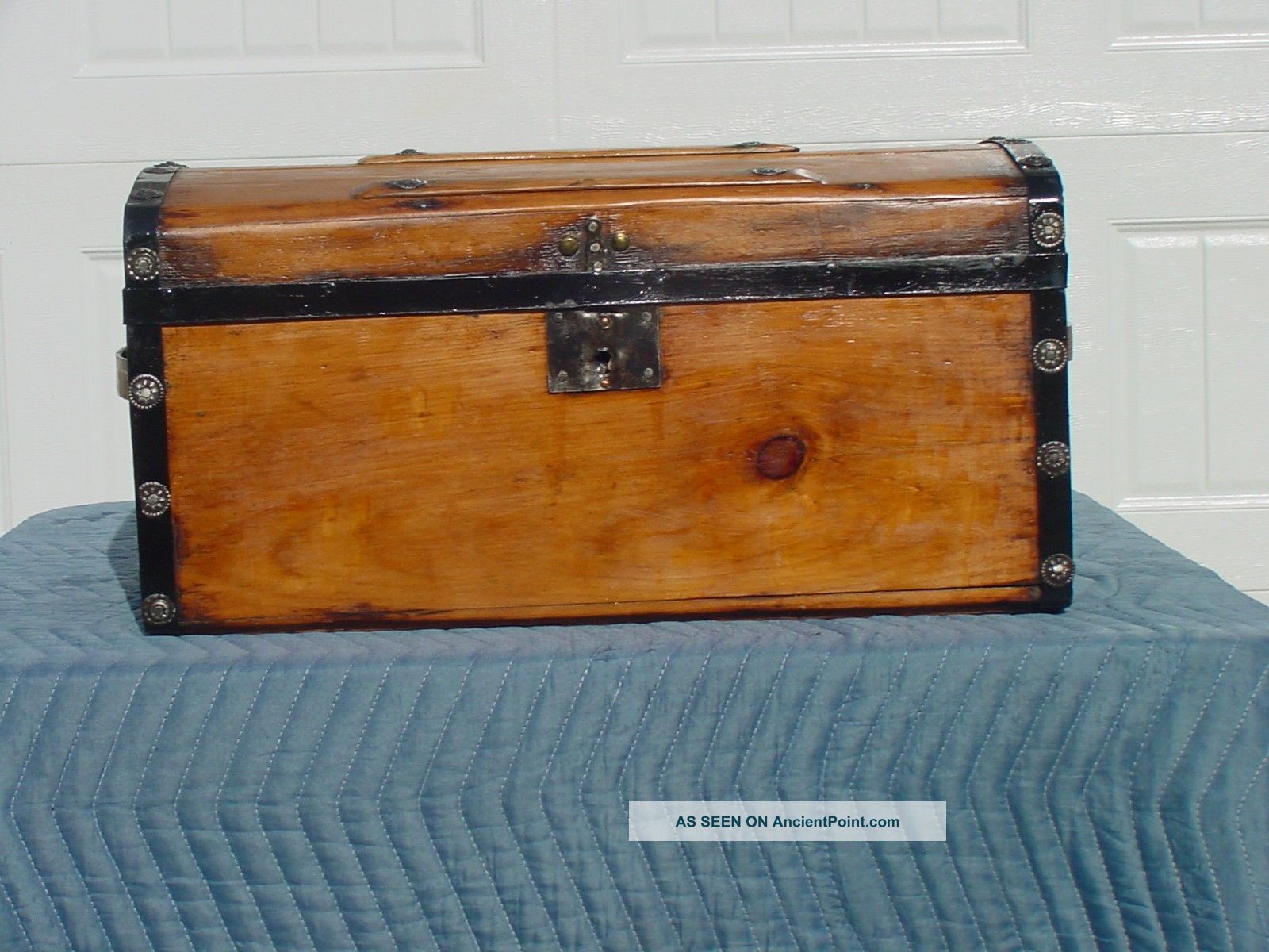 Small Size Antique Trunk Professional Restoration Very Old Other photo