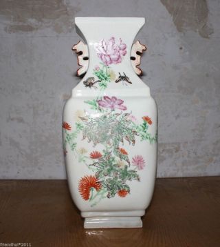 Antique Chinese 乾隆年制 Famille - Rose Porcelain Big Vase Height 32cm photo