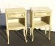 Vintage French Provincial Single Drawer Yellow Nightstands By Drexel Post-1950 photo 2