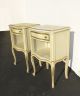 Vintage French Provincial Single Drawer Yellow Nightstands By Drexel Post-1950 photo 3