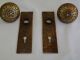 Antique Cast Bronze Brass Door Knob Set Mortise Lock Key 2 Sets Avail.  397 Door Knobs & Handles photo 3