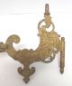 Antique Victorian Era Cast Iron Oil Lamp Wall Sconce Holder W/ornate Details Chandeliers, Fixtures, Sconces photo 1