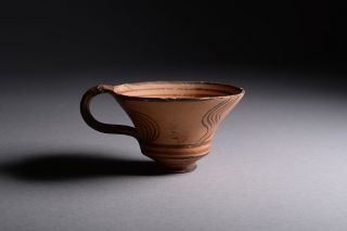 Fine Ancient Bronze Age Greek Mycenaean Pottery Cup - 1500 Bc photo