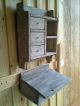 Primitive Country Antiqued Look Aged Wood Drawer Cubby Note Desk Primitives photo 1