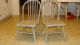Aafa Old Child ' S Matching Bow Back Chairs Chippy Paint/primitive 1900-1950 photo 5